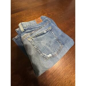 VTG Lucky Brand Sweet N Low Rise Jeans Women 6/28 Distressed Y2K Grunge Western